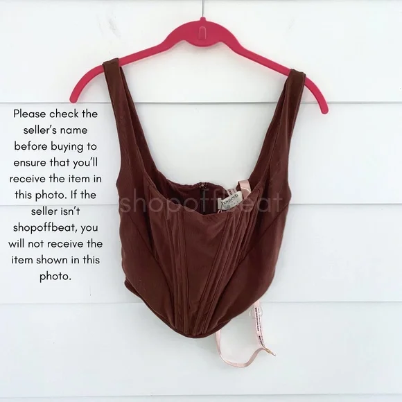 NEW House of CB Ninetta Top Chocolate Brown XS - Picture 15 of 17